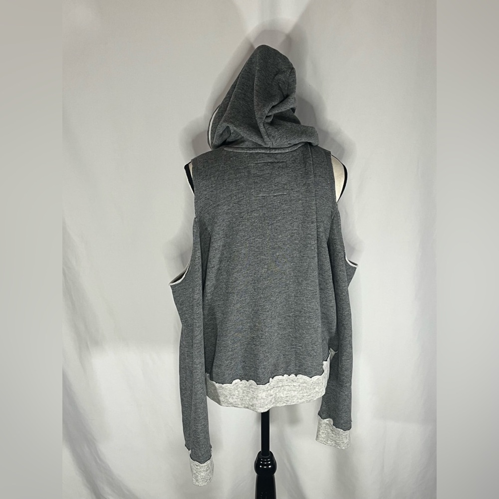 Hollister Cold Shoulder Cowl Neck w/Drawstring Women’s Hoodie - Picture 4 of 7